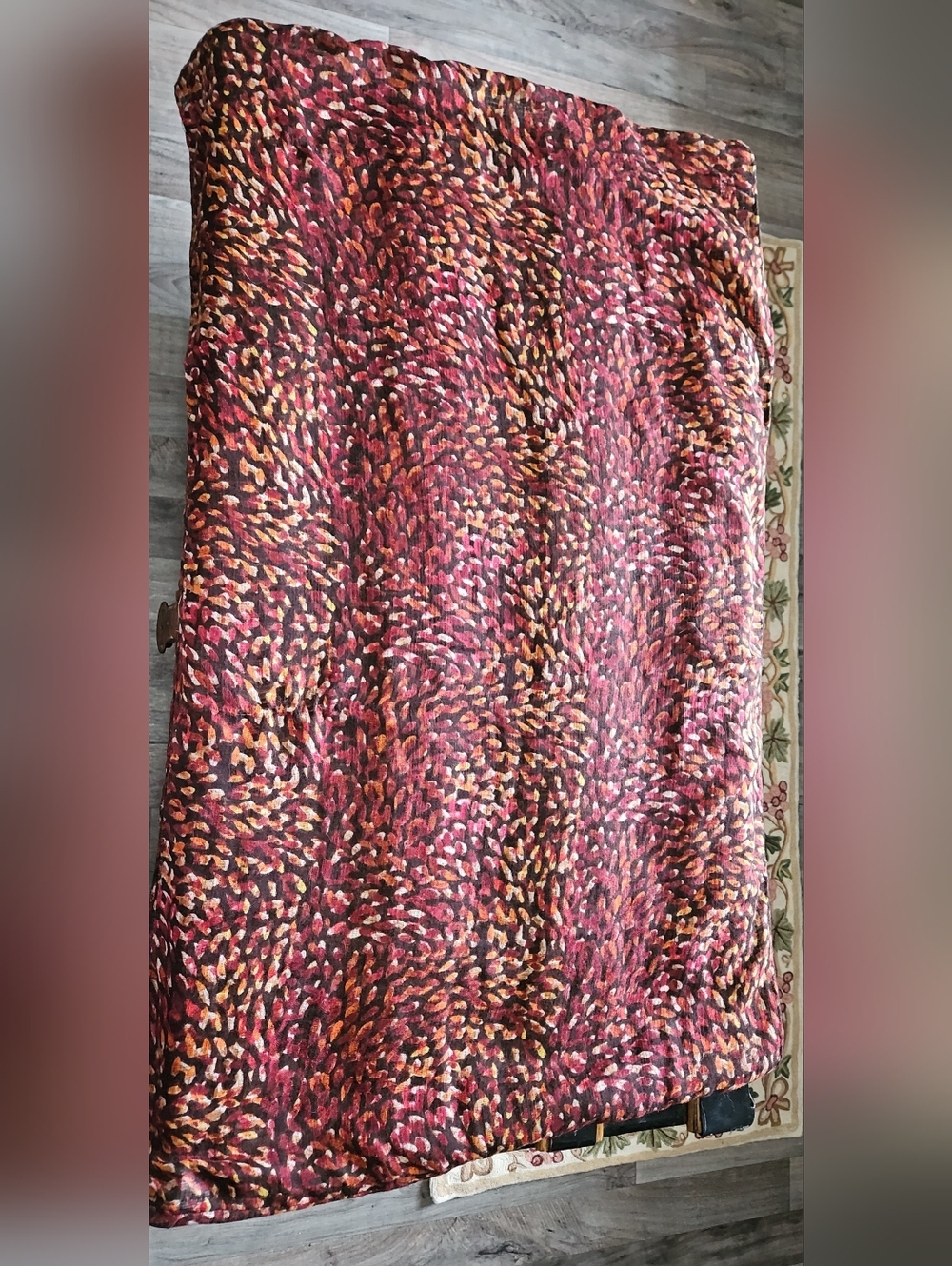 J. Jill Woven Animal Print Infinity Loop Scarf, Burgundy, Red, Orange